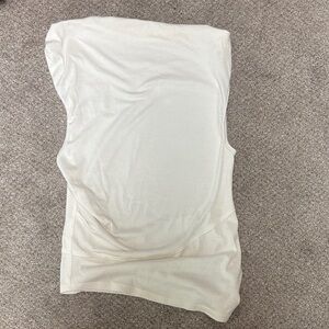 We The Free Cream Draped Sleeveless Top